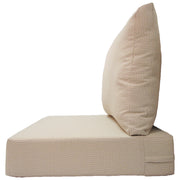 Better Homes & Gardens Outdoor Deep Seat Cushion, 24 x 24 in, 2-Piece Set, Beige, CertiPUR-US Foam Core, Fade Resistant