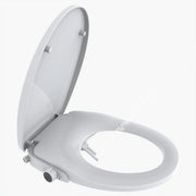 Mainstays BP669TB Round Non-Electric Bidet Toilet Seat with Dual Self-Cleaning Nozzles, Daisy White