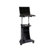 Asstd National Brand Rta Products Llc Techni Mobili Rolling Adjustable Laptop Cart With Storage - GRAPHITE ONE SIZE