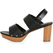 City Chic 220327 Women's Izzy Platform Heel, Chunky Design, Gold Finish, Black, Sizes 12-26
