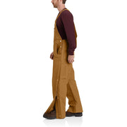 Carhartt Men's Loose Fit Firm Duck Insulated Bib Overall, Brown, XX-Large, 106672