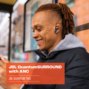 JBL Quantum TWS True Wireless Noise Cancelling Gaming Earbuds, Black, 24 Hours Playtime