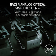 Razer RZ03-04970200-R3U1 Huntsman V3 Pro Analog Optical Esports Keybaord, RBG Chroma, Wrist Rest, Black