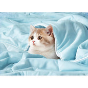 SORMAG Cooling Comforter Cooling Blankets, Blue/Grey, King (104x90)