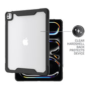 Body Glove 100141681 Slim Rugged Tablet Case for iPad Air 13 and iPad Pro 12.9, Black/Clear, Hard Polycarbonate and TPU, Drop Protection up to 6 Feet