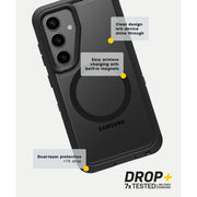 OtterBox Defender Series Pro XT Rugged Magnetic Hard Shell Phone Case, Clear, Compatible with Samsung Galaxy S25+