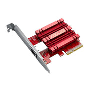 ASUS XG-C100C 10G Network Adapter PCI-E x4 Card with Single RJ-45 Port Built-In QoS Red Grey