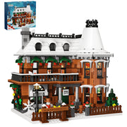 BuildingBoat Bailey House Building Blocks Kit, 1549 Pieces, Wonderful Life Christmas Theme, Brown