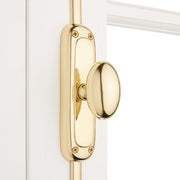 Signature Hardware 968340 Classic Brass Oval Door Cremone Bolt - Polished Brass