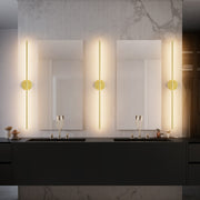 Ralbay 40 Inch Gold Wall Sconces Set of Two, 360 Rotatable Vanity Light, 3000K LED, Metal Construction, 9825