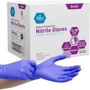 MedPride Nitrile Disposable Gloves, Powder-Free, Latex-Free, Textured Fingertips, Blue and Purple, Small, 1000-Pack