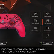 PowerA Advantage Wired Controller, Red Flame, Hall Effect Thumbsticks, 3-Way Trigger Locks, Dual Rumble Motors, USB-C, Compatible with Xbox Series X|S and Xbox One, XBGP0521-01V
