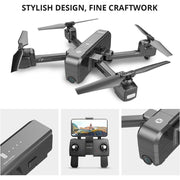 Holy Stone HS270 GPS 2.7K Drone w/FHD FPV Camera Live Video for Adults, w/2 Batteries, Grey