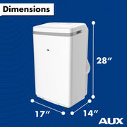AuxAC MF-08KC Portable Air Conditioner with Dehumidification 5500 BTU (8000 BTU ASHRAE) White