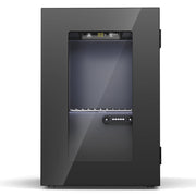 Snowyermine Mini Beverage Refrigerator, 24 Can Capacity, Portable Wine Cooler with UV-Resistant Glass Door, Quiet Compressor Cooling, Black, BCBK23N1A001