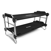 Disc-O-Bed Youth Double Cot Kid-O-Bunk, Portable Foldable Stackable Camping Cot Set, Black, 200 lb Capacity, Includes Carry Bags, 31505B