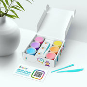 Fat Brain Toys Hey Clay Animals Air Dry Clay Kit with 12 Multi-Colored Cans, 2 Sculpting Tools, Interactive App for Kids and Tweens