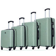 Travelhouse TH2202DG 4 Piece Hardshell Luggage Set with TSA Lock Spinner Wheels (Green)