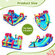 Neche Large 11-in-1 Inflatable Water Slide Bounce House, 222 in Length, 135 in Width, 82 in Height, 450W Blower, Holds Up to 6 Kids Ages 3-8, Max Weight 495 lbs