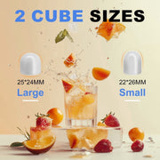 Gianna Countertop Ice Maker, Portable Bullet Ice Machine, 26 lb Daily Output, Dual Ice Cube Sizes, 2L Water Tank, Black, ZBJ-PP10A-BK-HJ