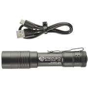Streamlight MegaStream USB Rechargeable Flashlight, 1800 Lumens, 322m Beam, Black Aluminum, 66210