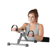 Athletic Works Folding Mini Trainer Bike, Adjustable Resistance, Built-In LCD Monitor, Gray, WMAW-150101-RC