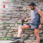 FITINDEX Massage Gun with Heat and Cold Function, LED Display, Back and Neck, Quick Charge 15W, 5 Heads, Gift