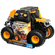 Monster Jam JCB DIGATRON Remote Control Truck, 1:15 Scale RC Monster Truck with 2.4GHz Full-Function Controller, Indoor/Outdoor, Official Vehicle for Kids Ages 4+