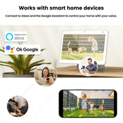 AOSU C9E2CA11 Solar Security Camera, 5MP Wireless Outdoor Cameras, 360 Degree Surveillance, Auto Tracking
