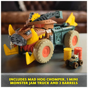 Monster Jam 6071776 Mini Jam Megalodon Mad Hog Chomper and Monster Truck