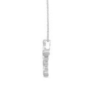 Brilliance Fine Jewelry Created Opal and Cubic Zirconia Cross Pendant in Sterling Silver GTDELS 018 7R