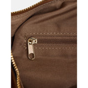 Scenario Women's Top Zipper Shoulder Bag, Faux Suede, Autumn Brown, Adjustable Shoulder Strap
