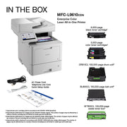 Brother Color Laser All-in-One Printer, 42ppm Color and Mono, 2400 x 600 dpi, 7-Inch Touchscreen, Large Scalable Paper Capacity, MFC-L9610CDN