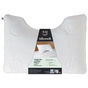 Allswell Nightside Cooling Pillow, Dual-Function Memory Foam and Suprelle Haven Fiber Fill, Cooling Aircell Foam Surround, Medium Firm, Standard/Queen, White