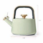 Beautiful 1.8L Ceramic Non-Stick Stovetop Tea Kettle, Olive Green by Drew Barrymore