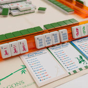 Joyc Brands Limited Edition Wildlife Mahjong Game Set, 160 Premium Melamine Tiles, 4 Tile Racks, Playing Mat, Storage Bags, Carry Tote