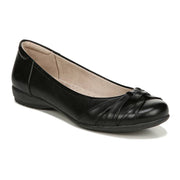 Soul Naturalizer Womens Gift Ballet Flat, Black Synthetic, Slip-On, Round Toe with Knot Detail, Medium & Wide Width, F8433S0001