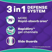 Always Discreet MaxiProtect Adult Diapers for Women, Maximum Plus Absorbency, Scented, Size L, 64 Count