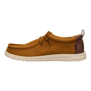 Hey Dude Wally Vintage Classic Men's Loafers, Slip-On, Lightweight Textile-Canvas, Spice Brown/Downtown Brown, Size 10, 44599