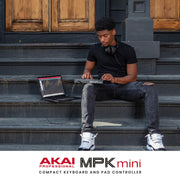 AKAI Professional MPKMINI3B MPK Mini MK3 25 Key USB MIDI Keyboard Controller with 8 Backlit Drum Pads, Black