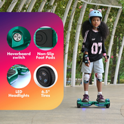 Tcdjtc LBW12A Hoverboard with Bluetooth and LED Lights, Balance Board for Kids, Outdoor Childrens Toy with a Maximum
