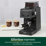 Cuisinart CBM-22 Espresso Machine & Coffee Conical Burr Grinder - Black