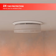 Universal Security Instruments Hardwired Smoke Detector with Photoelectric Sensor, 10-Year Sealed Battery Backup, Voice Alert USI/SM/HW10YR/P