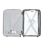 Protege Vacationer 20-Inch Carry-On Expandable Hardside Luggage, Navy Cove, 360-Degree Spinner Wheels, Divider Pockets