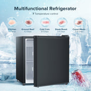 AUSEO F6840B Compact Refrigerator 1.6 Cu Ft Energy Efficient Reversible Door, Black