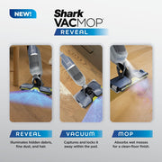 Shark VACMOP Reveal Cordless Hard Floor Vacuum and Spray Mop w/Dirt-Reveal Technology, 6 Disposable Pads