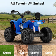 Wisairt 24V 4WD Kids Ride On ATV, Electric 4-Wheeler, 2-Seater, 800W Motor, Blue
