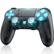 Bonadget Wireless Controller for PS4 with Custom LED Light, Dual Vibration, 6-Axis Motion Sensor, Ergonomic Non-Slip Design, 3.5mm Audio Jack
