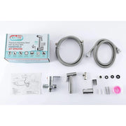 Axiomdeals AH4-1 Handheld Bidet Sprayer - Stainless Steel, Hot & Cold Options, Easy Wall/Toilet Mounting