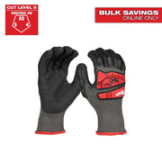 Milwaukee 48-73-8150 Impact Cut Level 5 Nitrile Dip Safety Gloves, Small, Black